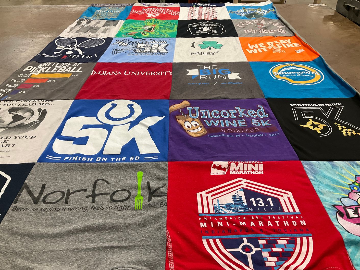 T-shirt quilt from indiana university by Patty from IN