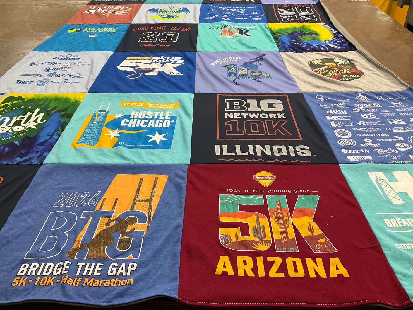 T-shirt quilt from university of illinois by Thomas from IL