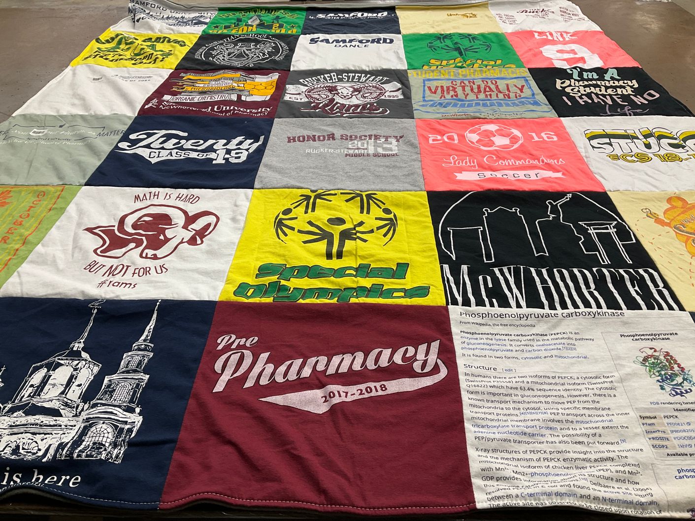T-shirt quilt featuring lady commanders soccer by Dara from TN