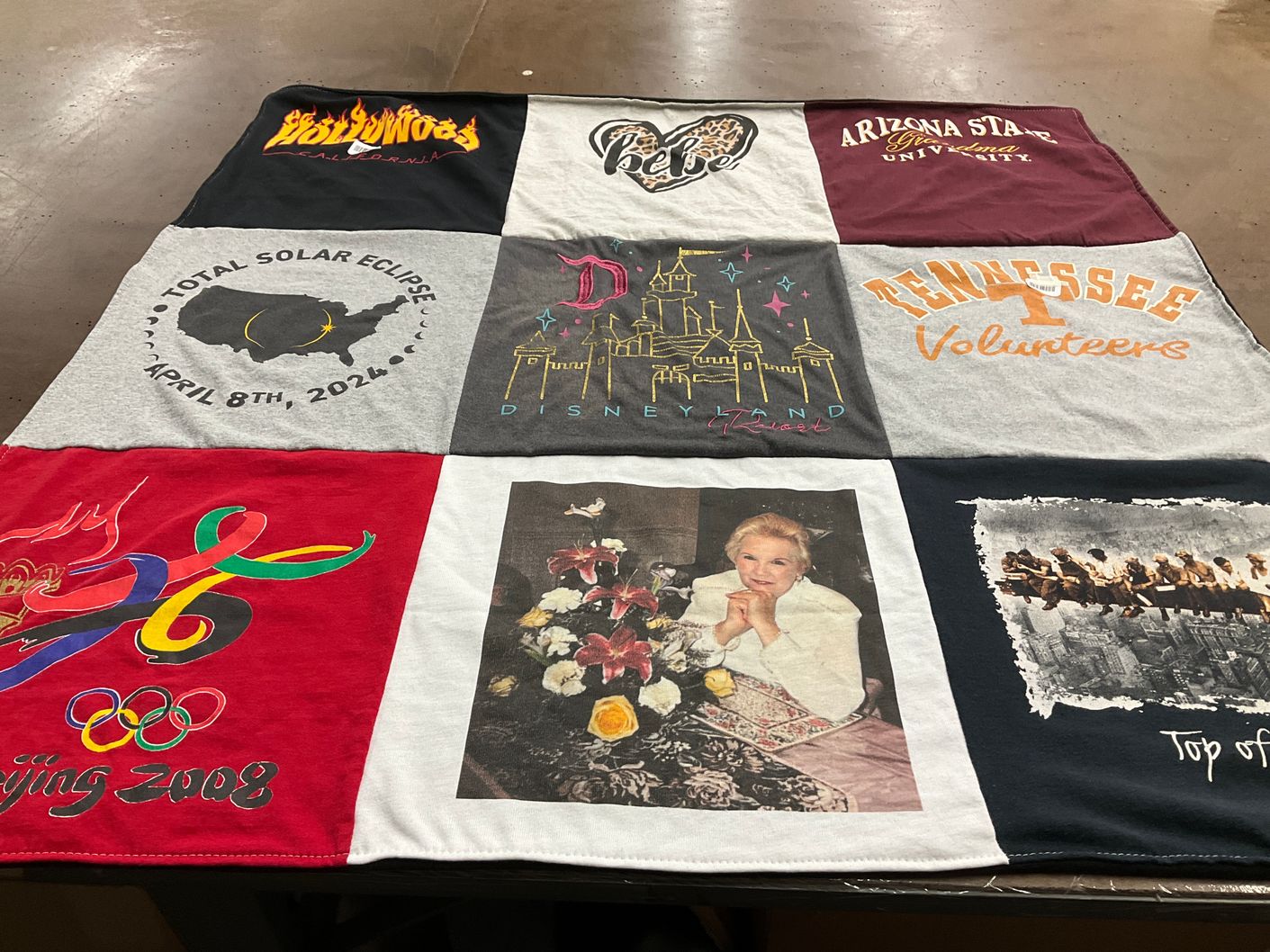 T-shirt quilt featuring university of tennessee volunteers by Dunyah from TN