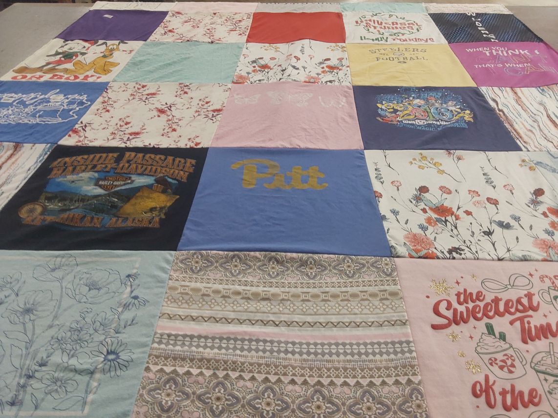 T-shirt quilt from university of pittsburgh by Pam from FL