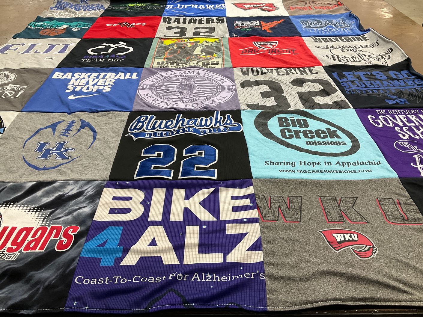 T-shirt quilt featuring bluegrass united by Jennifer from KY