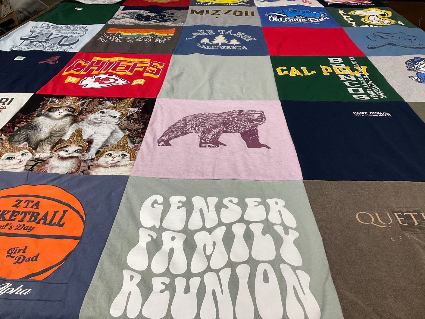 T-shirt quilt featuring kansas city chiefs by KAREN from CA
