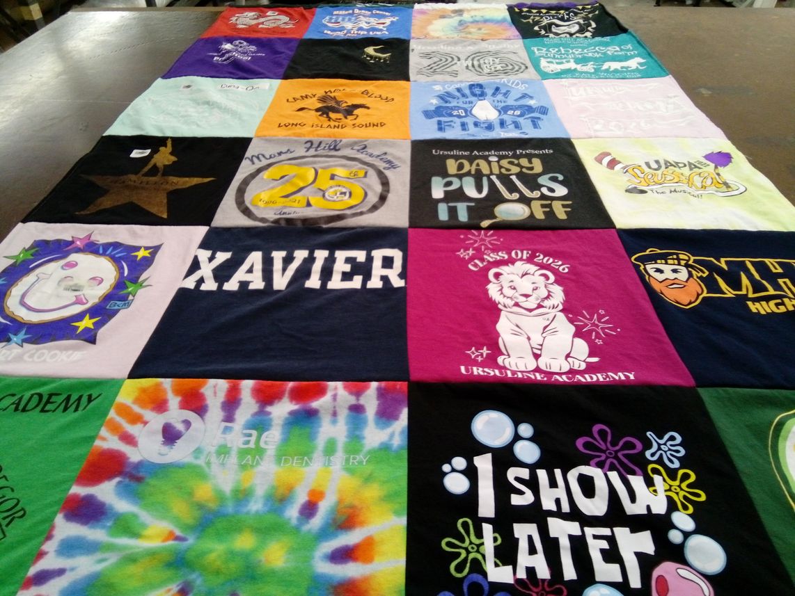 T-shirt quilt featuring xavier high school by Jennifer from OH