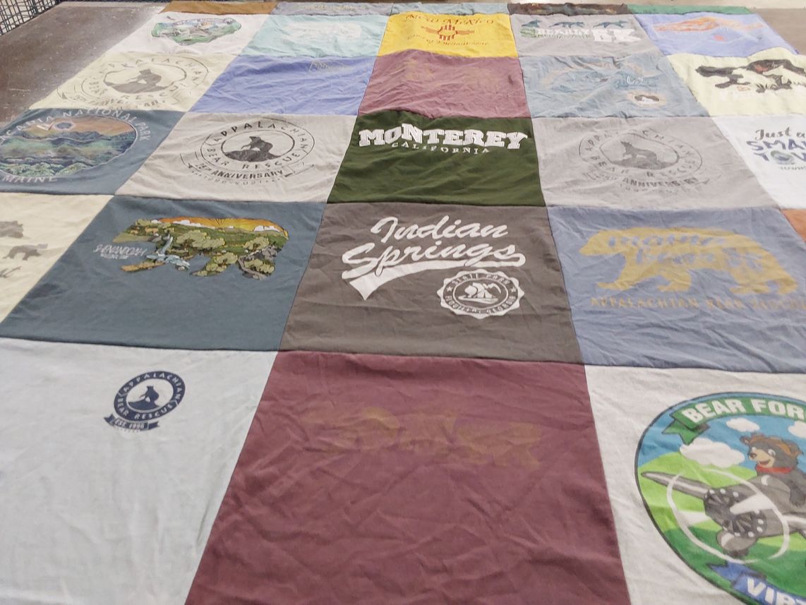 T-shirt quilt with nature, wildlife themes by Laurie from GA