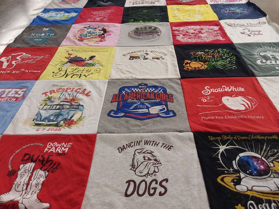 T-shirt quilt featuring all american girls hockey tournament by Lynette from MN