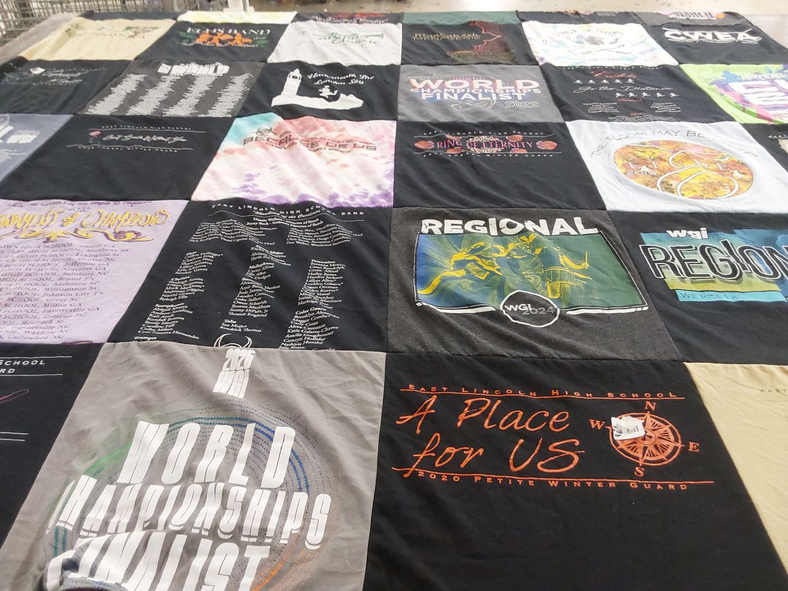 T-shirt quilt from east lincoln high school by Russell from NC