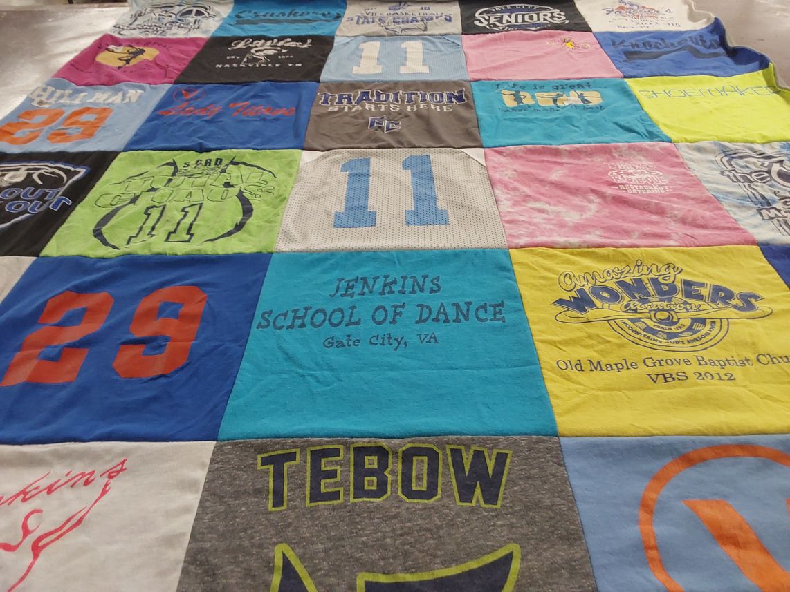 T-shirt quilt from jenkins school of dance by Rebecca from VA