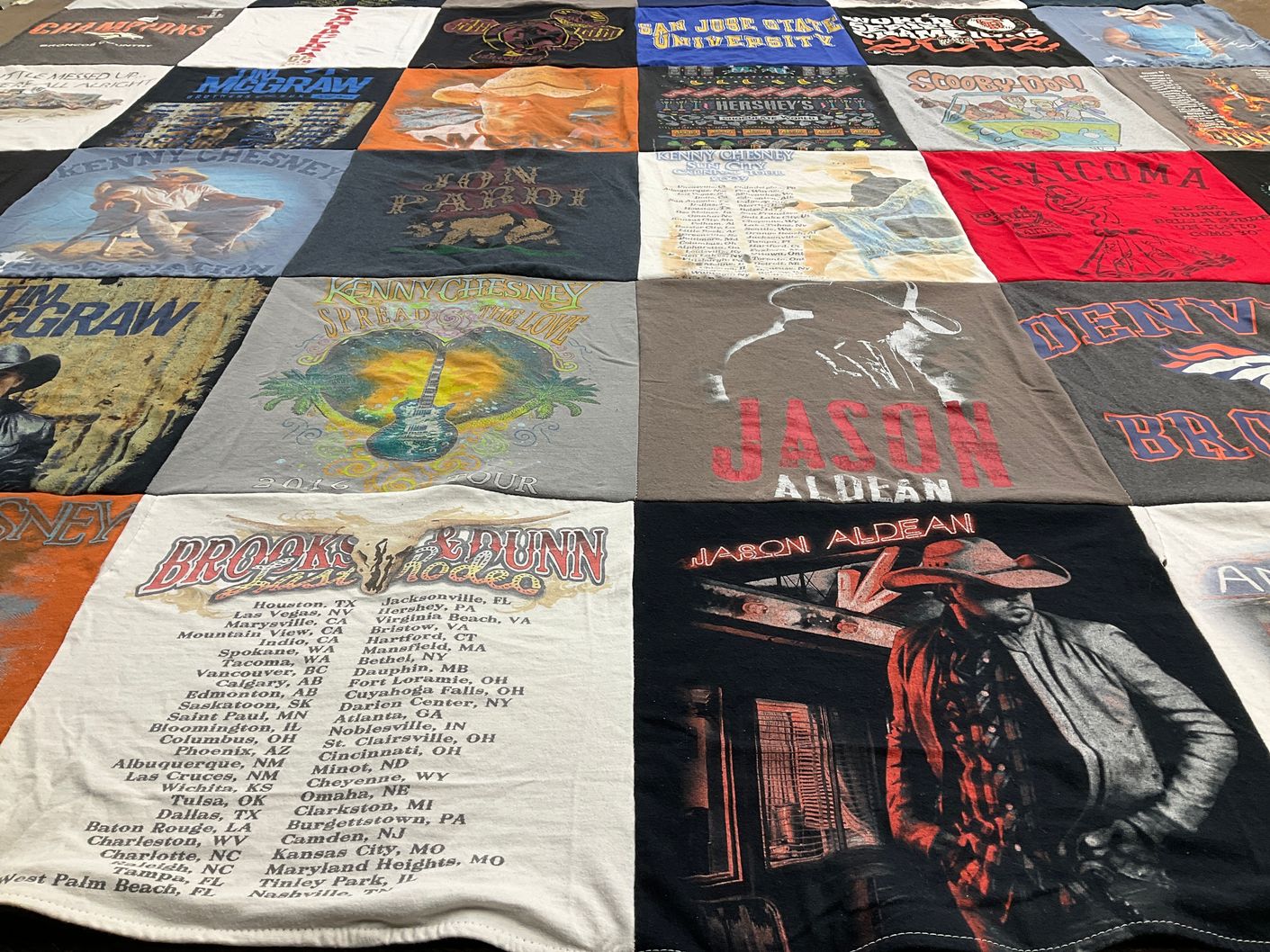 T-shirt quilt featuring denver broncos by SANDRA from CA