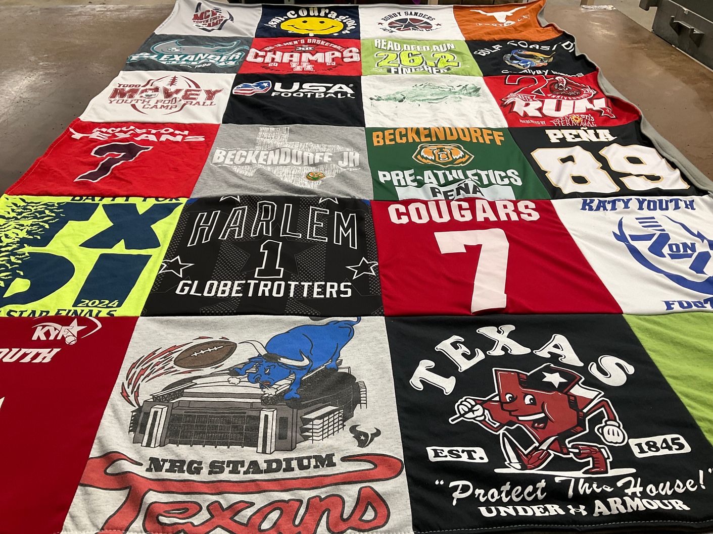 T-shirt quilt featuring houston texans by Katia from TX