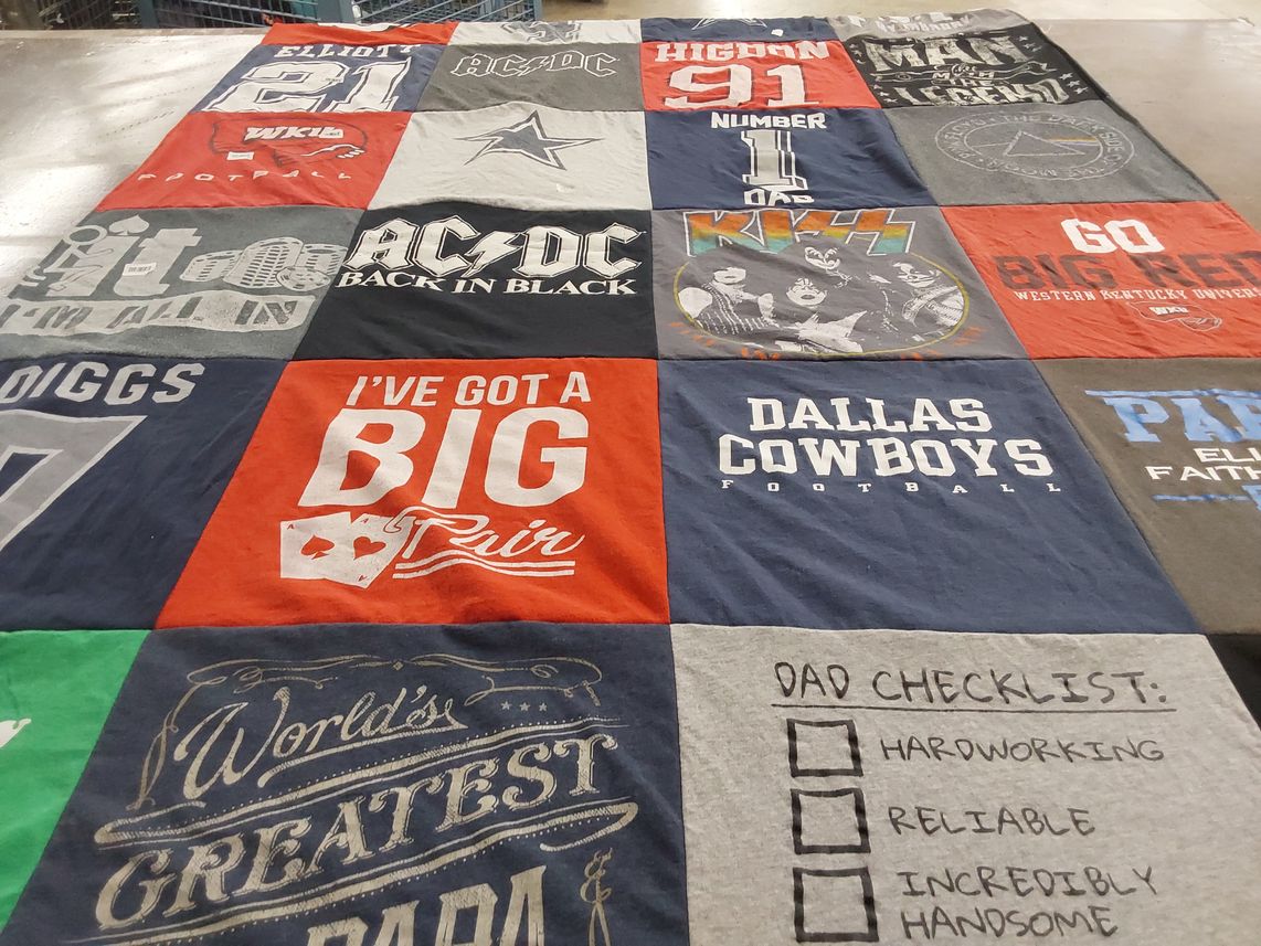 T-shirt quilt featuring dallas cowboys by Denise from KY