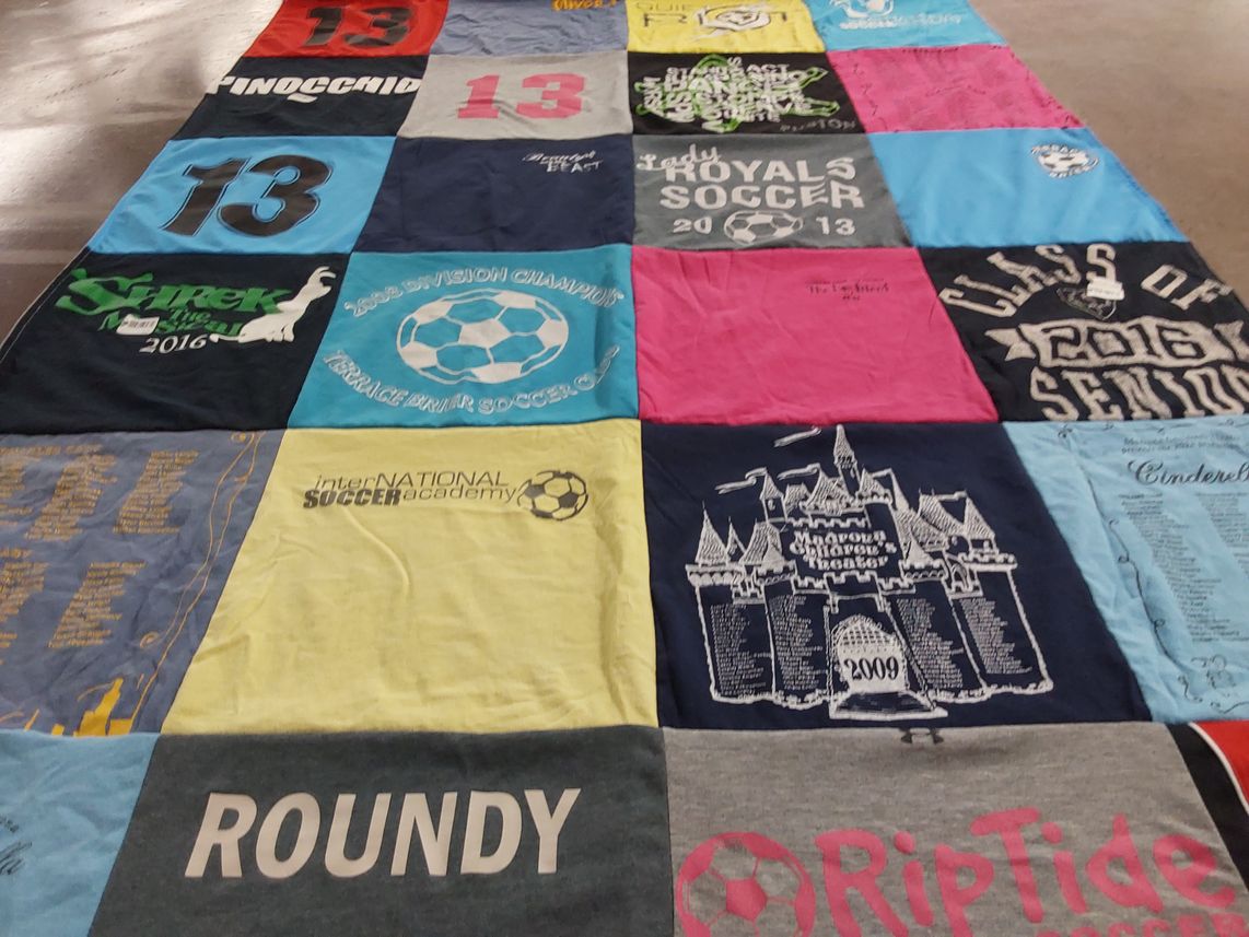 T-shirt quilt featuring lady royals soccer by Brandis from WA