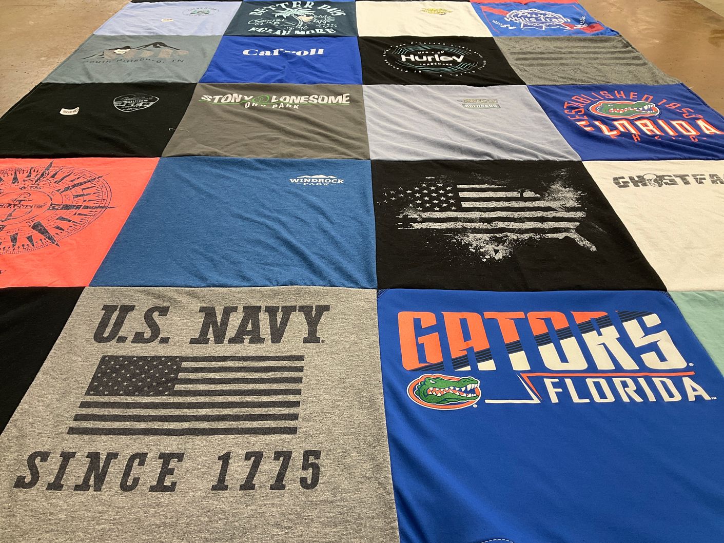 T-shirt quilt featuring florida gators by Deana from FL