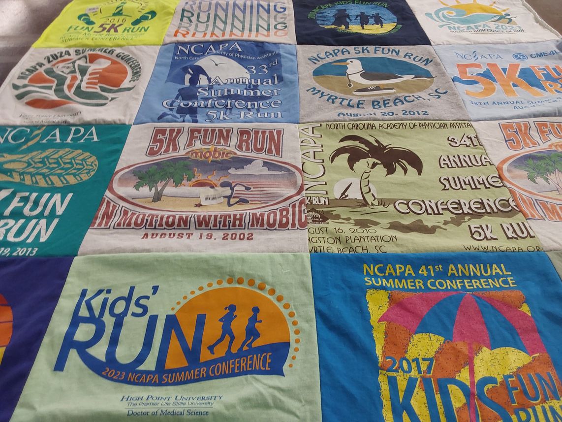 T-shirt quilt from high point university by Rosa from NC