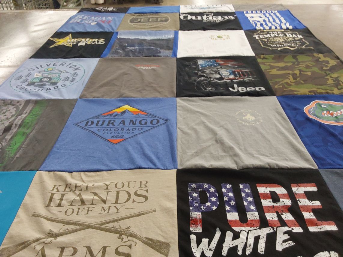 T-shirt quilt from university of florida by Deana from FL