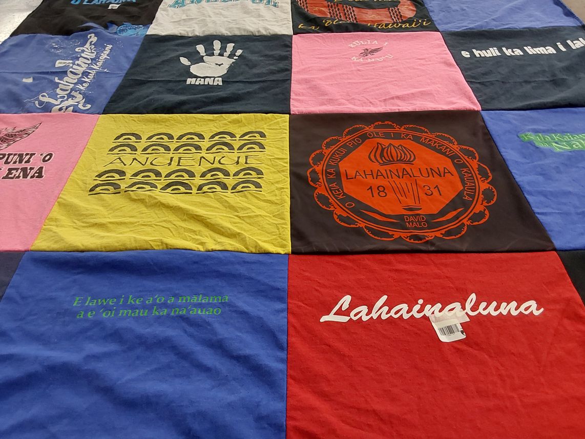 T-shirt quilt from lahainaluna high school by Chris from HI