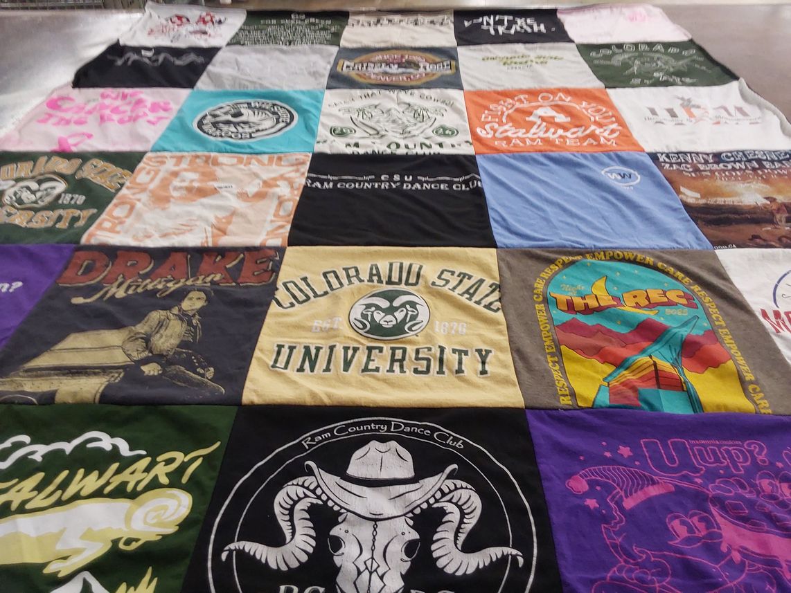 T-shirt quilt from colorado state university by Susan from GA
