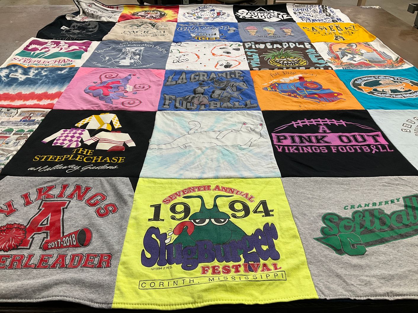 T-shirt quilt featuring vikings football by Nanette from NC