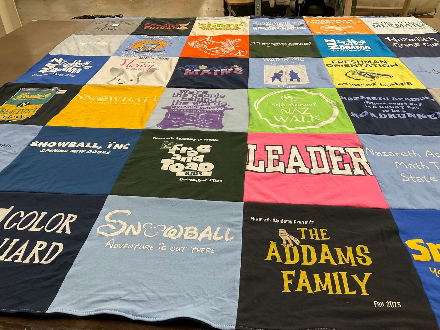 T-shirt quilt from nazareth academy by Jacqueline from IL
