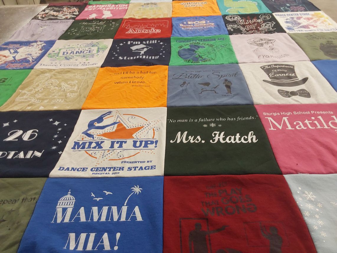 T-shirt quilt from sturgis high school by Chantel from MI