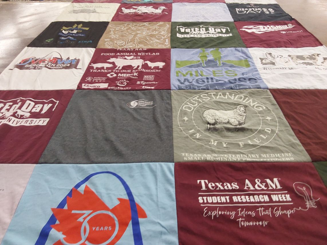 T-shirt quilt from texas a&m university by Michaela from FL