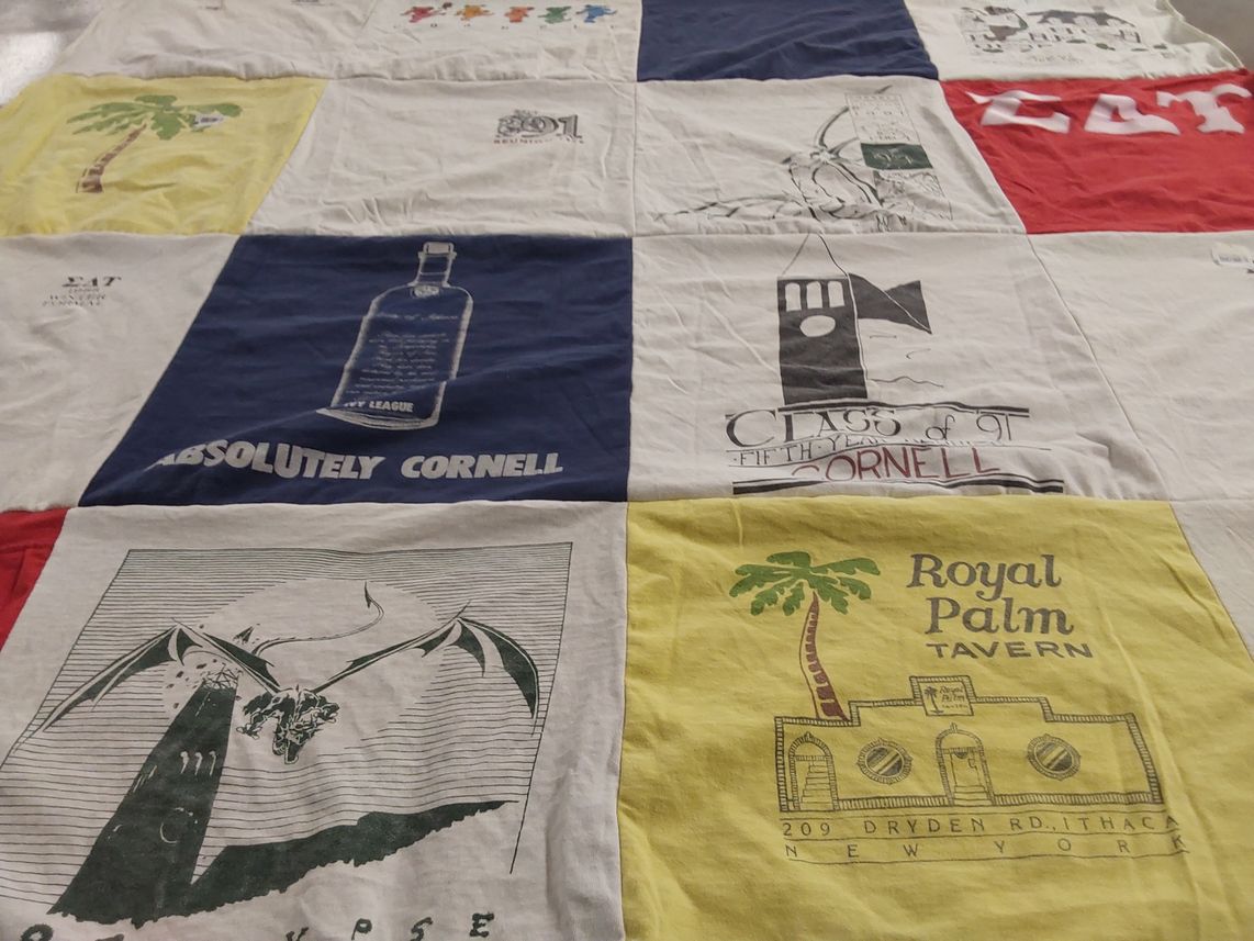 T-shirt quilt from cornell university by Jessica from CA