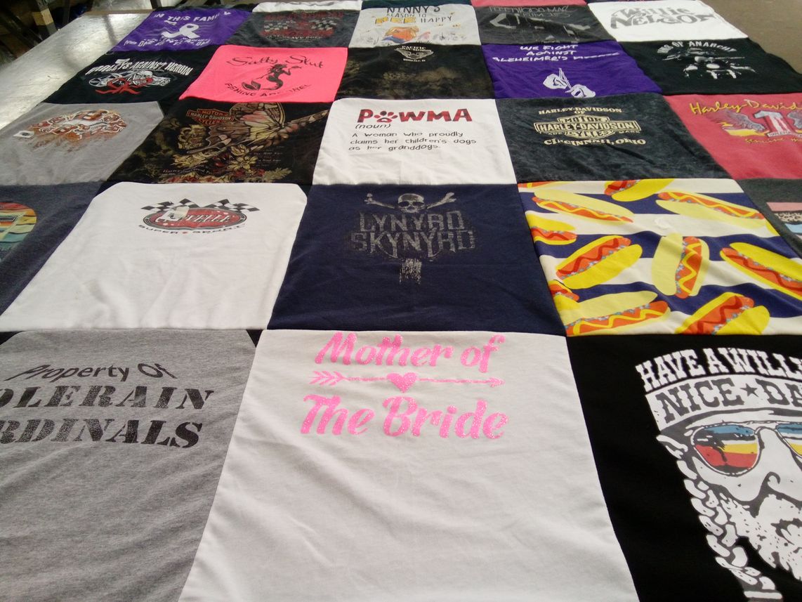 T-shirt quilt from molerain high school by Renee from OH