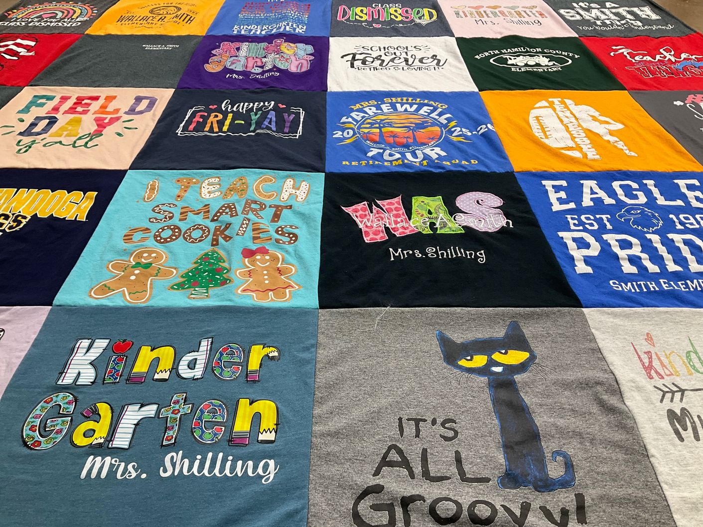 T-shirt quilt featuring chattanooga eagles by Daphne from TN