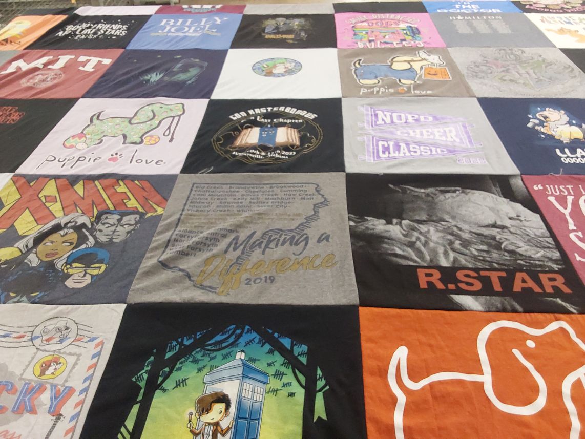 T-shirt quilt from new york institute of technology by Nicole from GA