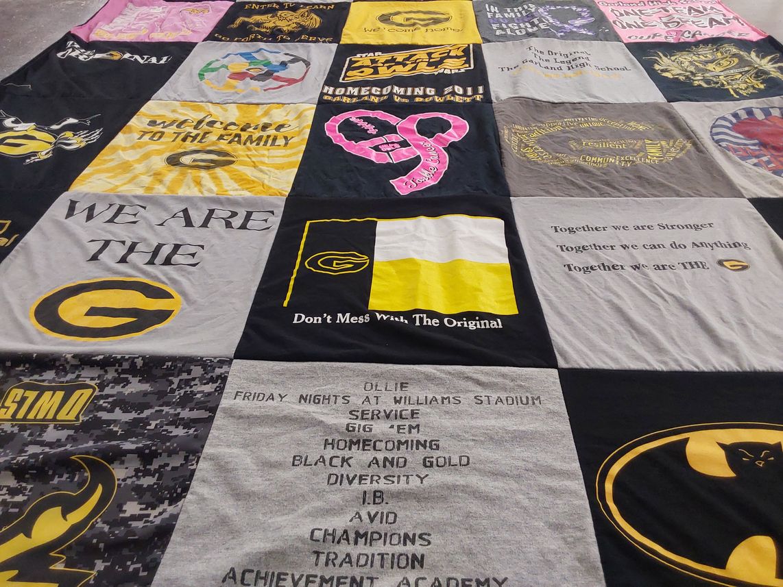 T-shirt quilt from grambling state university by Melissa from TX