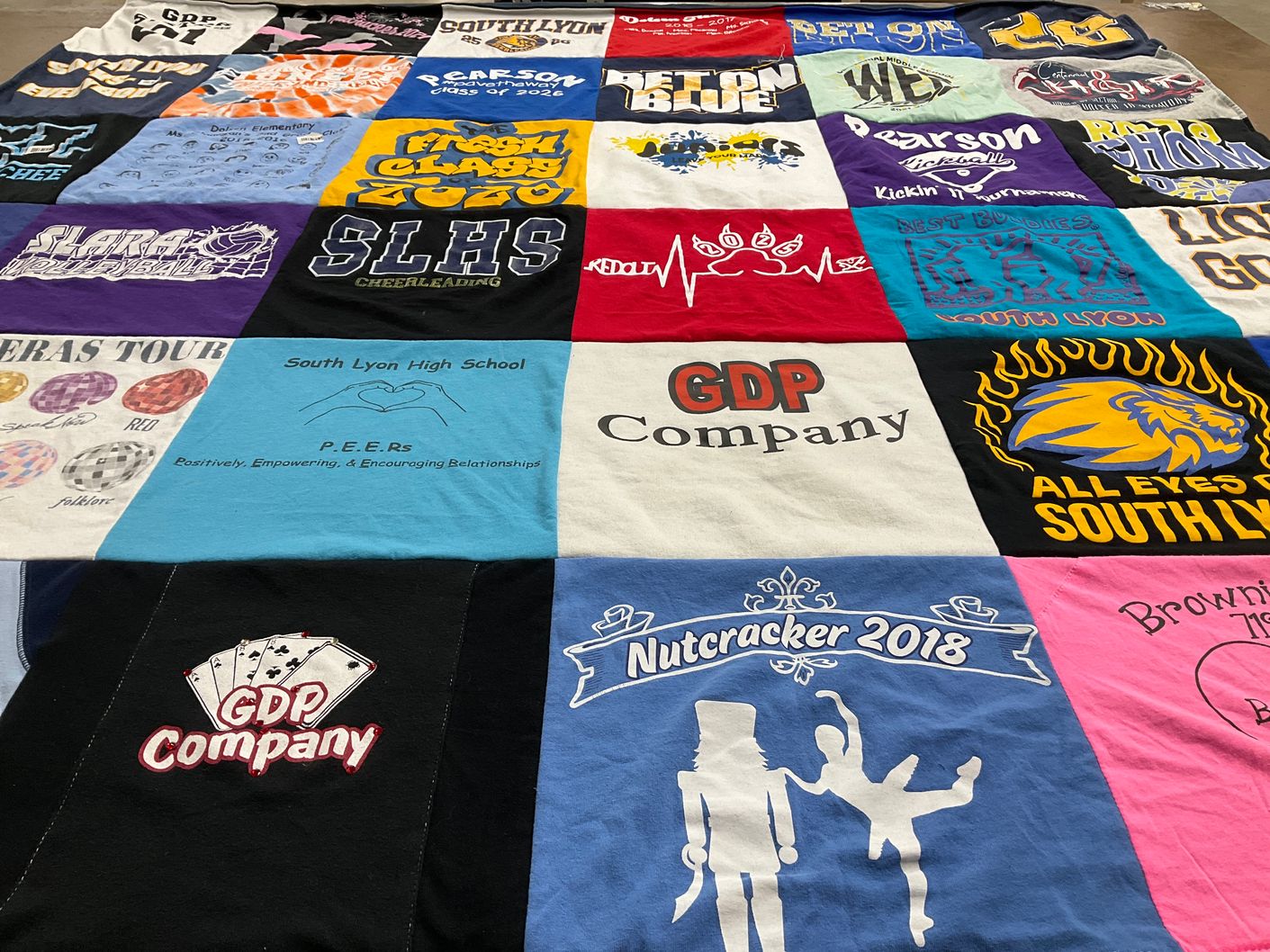 T-shirt quilt from south lyon high school by Sarah from MI
