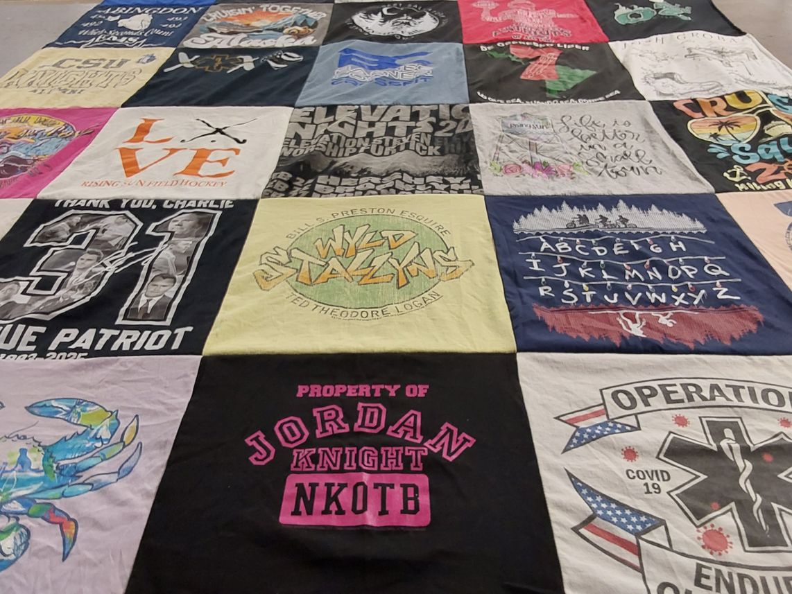 T-shirt quilt from colorado state university by Jaime from MD