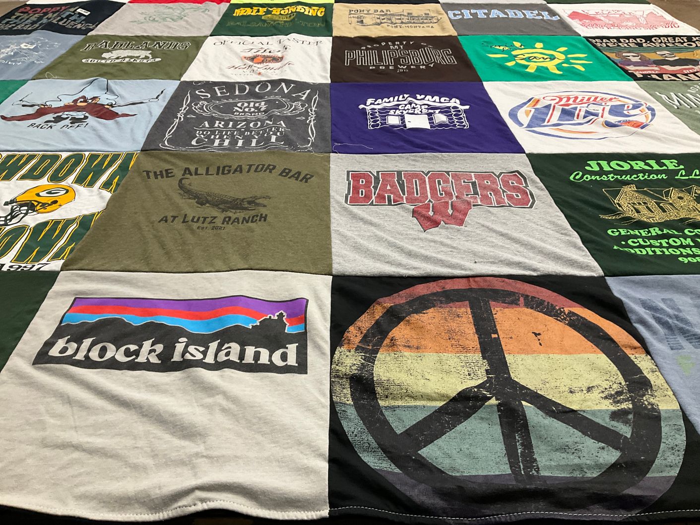 T-shirt quilt featuring green bay packers by Denice from PA