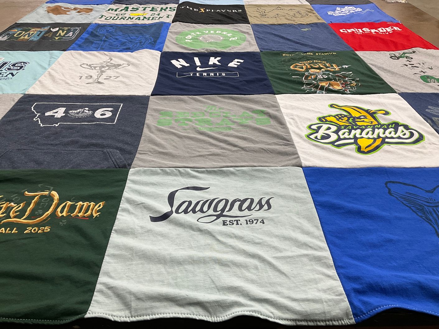 T-shirt quilt featuring savannah bananas by Todd from FL