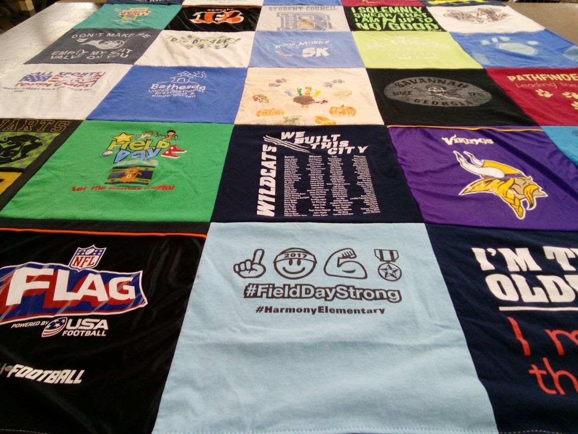 T-shirt quilt featuring vikings by Sarah from GA