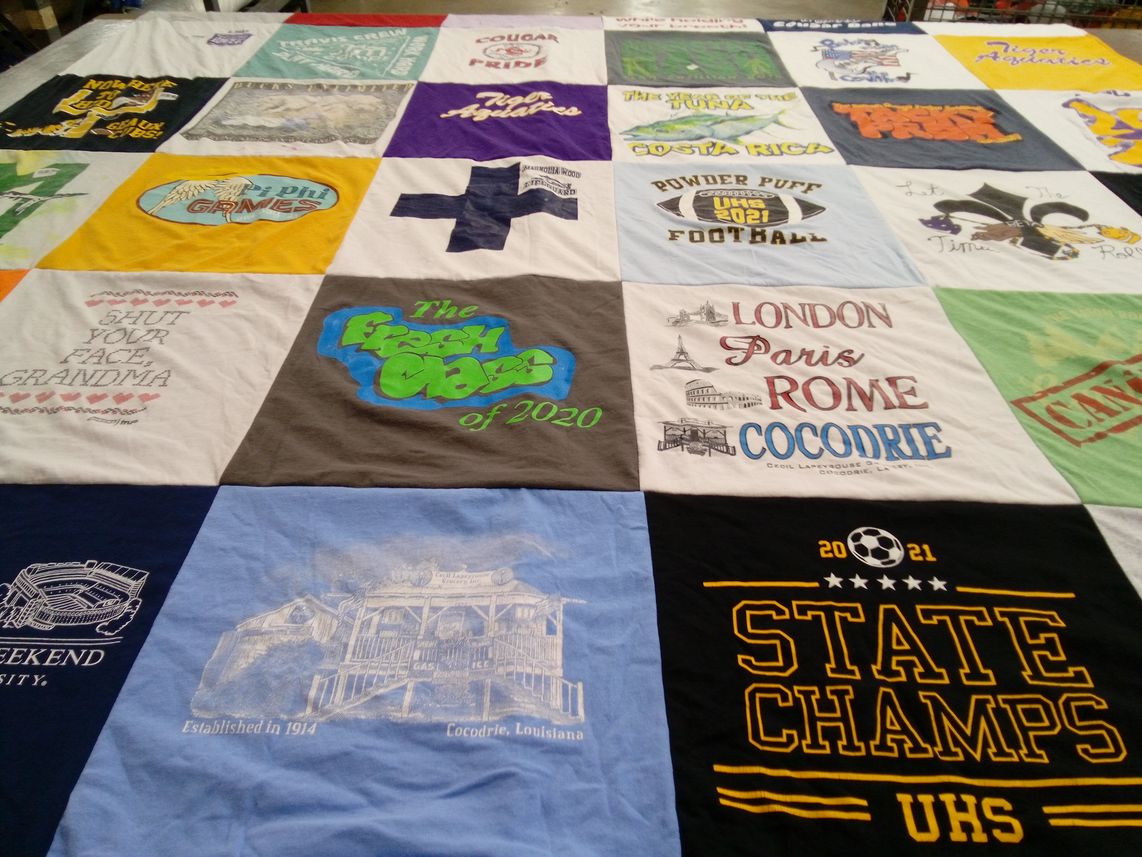 T-shirt quilt from university of louisiana, uhs by Vikki from LA
