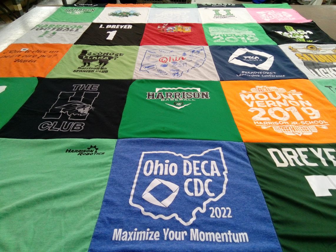 T-shirt quilt featuring harrison football by Valerie from OH