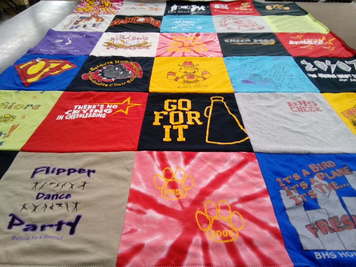 T-shirt quilt from batavia high school by Annette from IL
