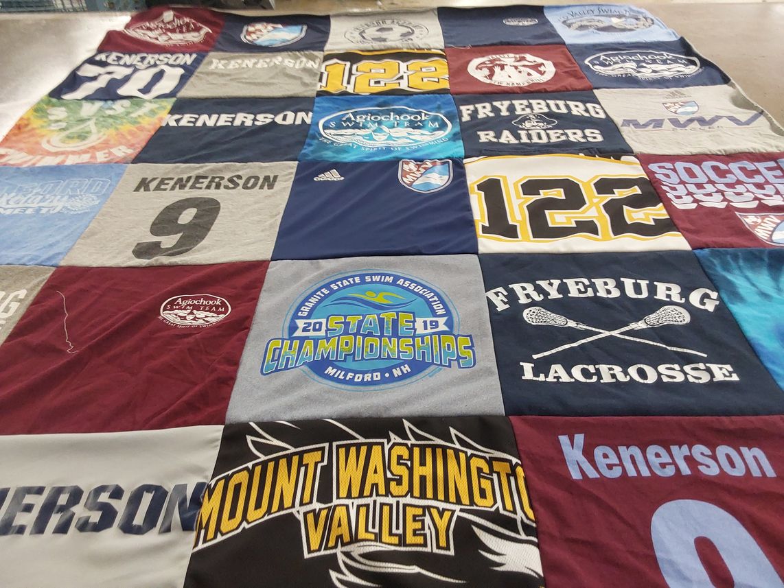 T-shirt quilt featuring kenerson raiders, fryeburg raiders by Tori from ME