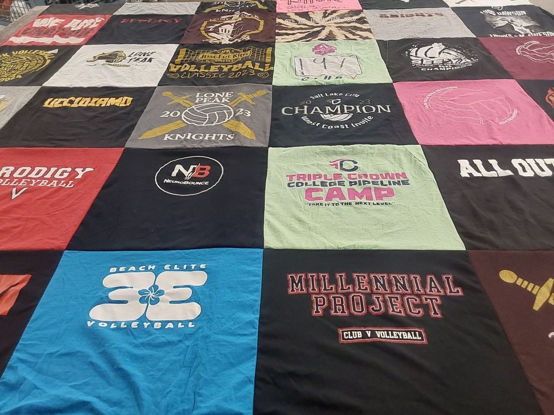 T-shirt quilt from lone peak high school by Dominique from UT