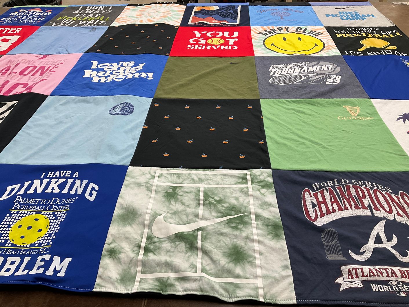 T-shirt quilt featuring atlanta braves baseball team by Melissa from TN