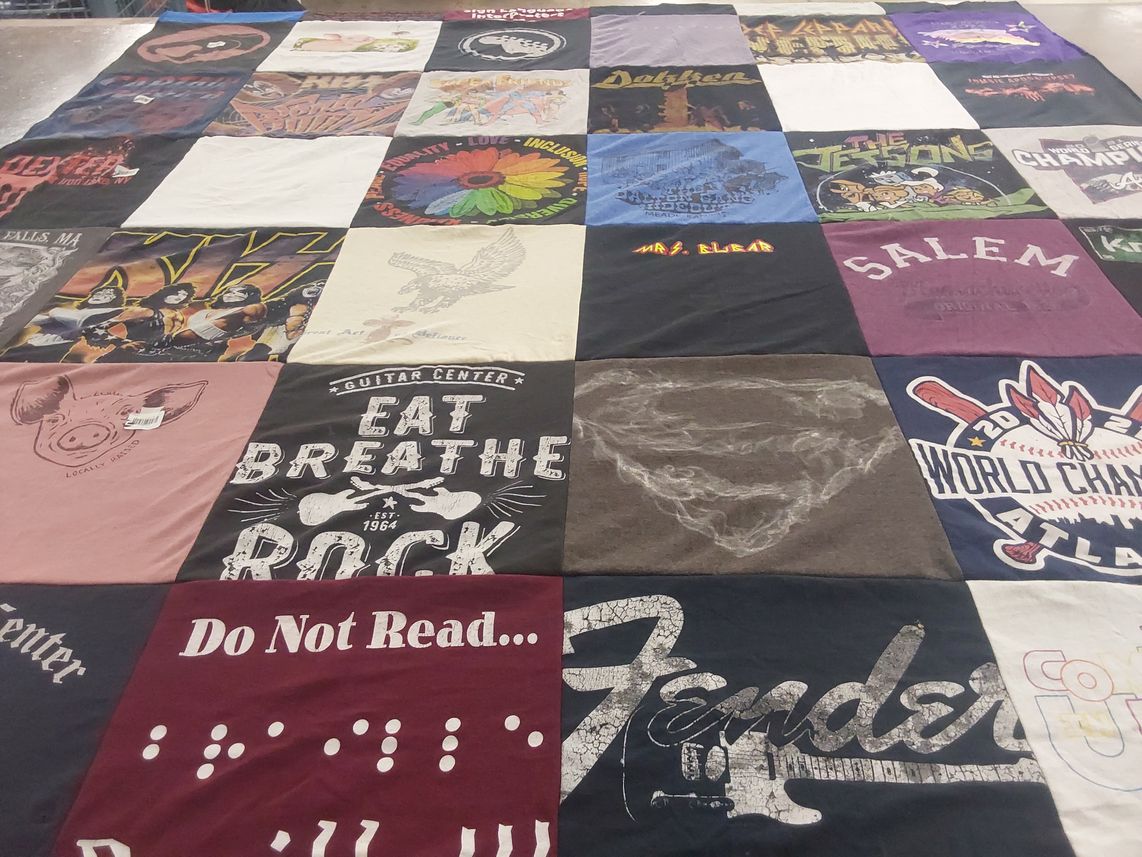 T-shirt quilt featuring atlanta braves baseball team by Bethany from NE