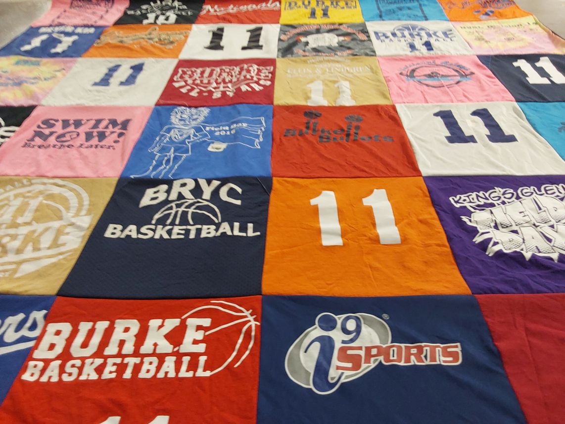 T-shirt quilt from burke high school by April from VA