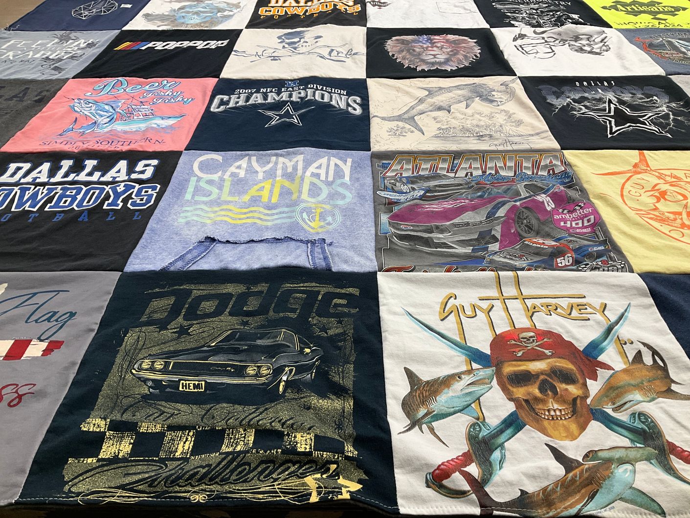 T-shirt quilt featuring dallas cowboys football by Deborah from DE