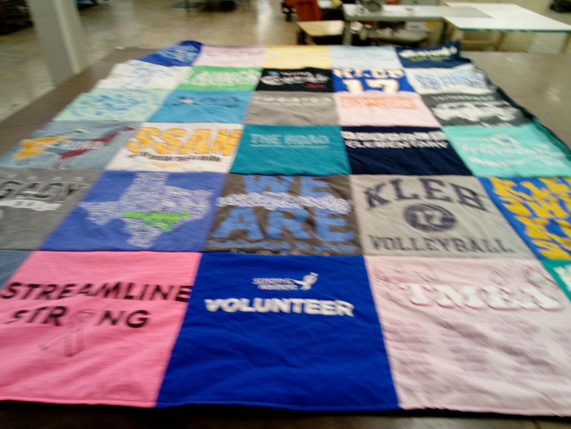 T-shirt quilt from klein collge, klein oak high school by Michelle from TX