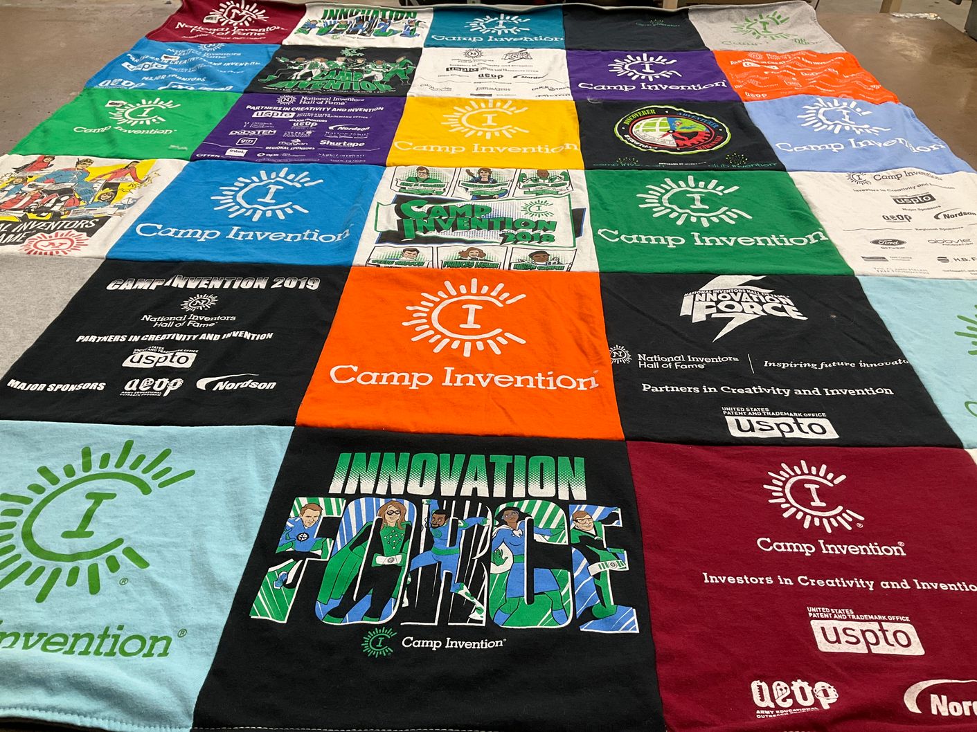T-shirt quilt with creativity, innovation themes by Margaret from NM