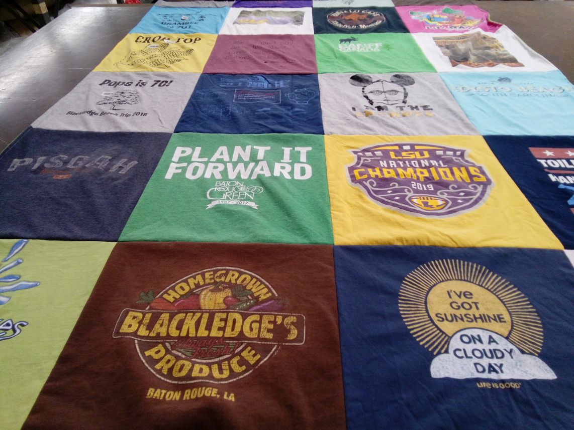T-shirt quilt from louisiana state university by Jennie from SC