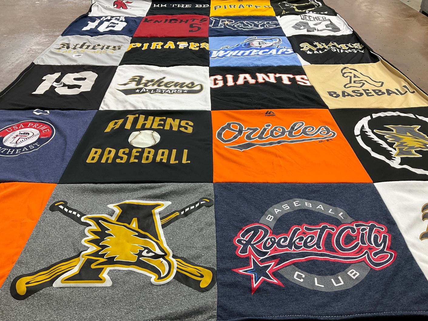 T-shirt quilt featuring athens allstars, athens baseball by Stephanie from AL