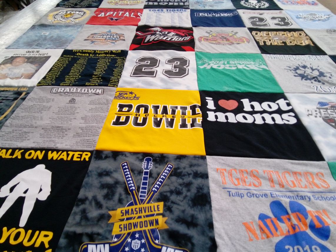 T-shirt quilt from tulip grove elementary school by Lauren from MD