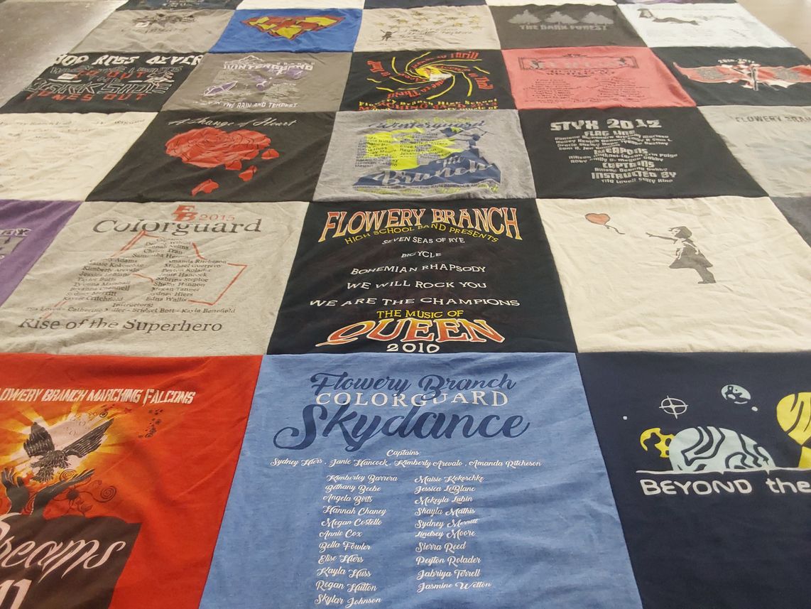 T-shirt quilt from flower branch high school by Kameron from GA
